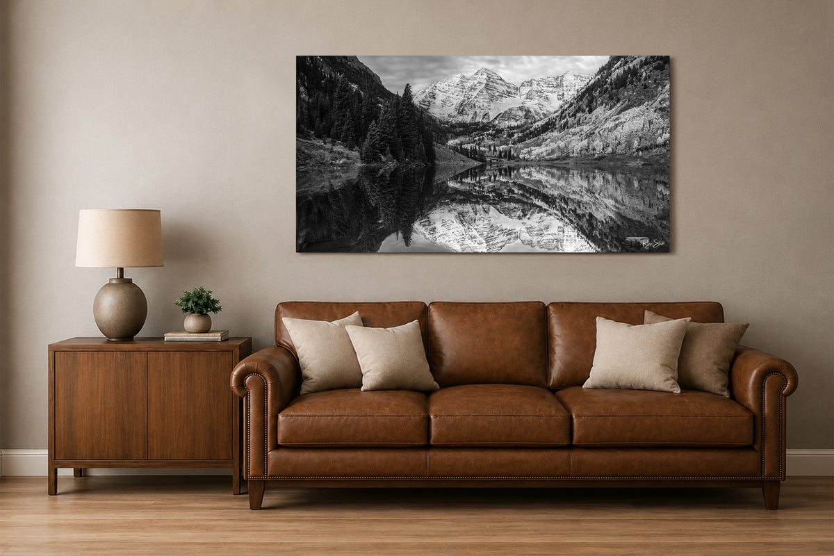Maroon Bells Monochrome
