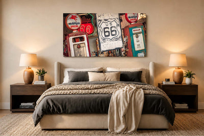 Historic 66 - Vintage Auto Wall Art