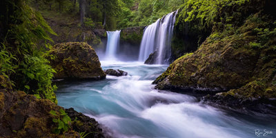 Spirit Falls Pano - Columbia River Gorge