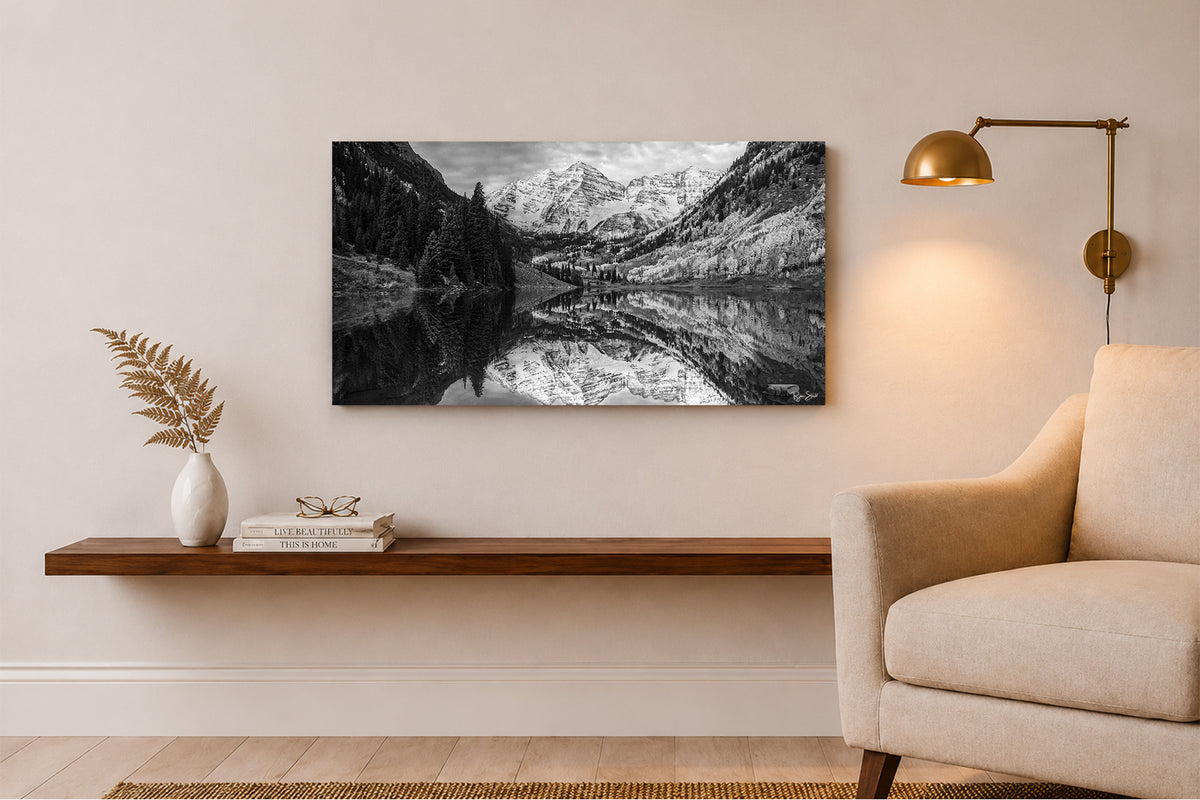 Maroon Bells Monochrome