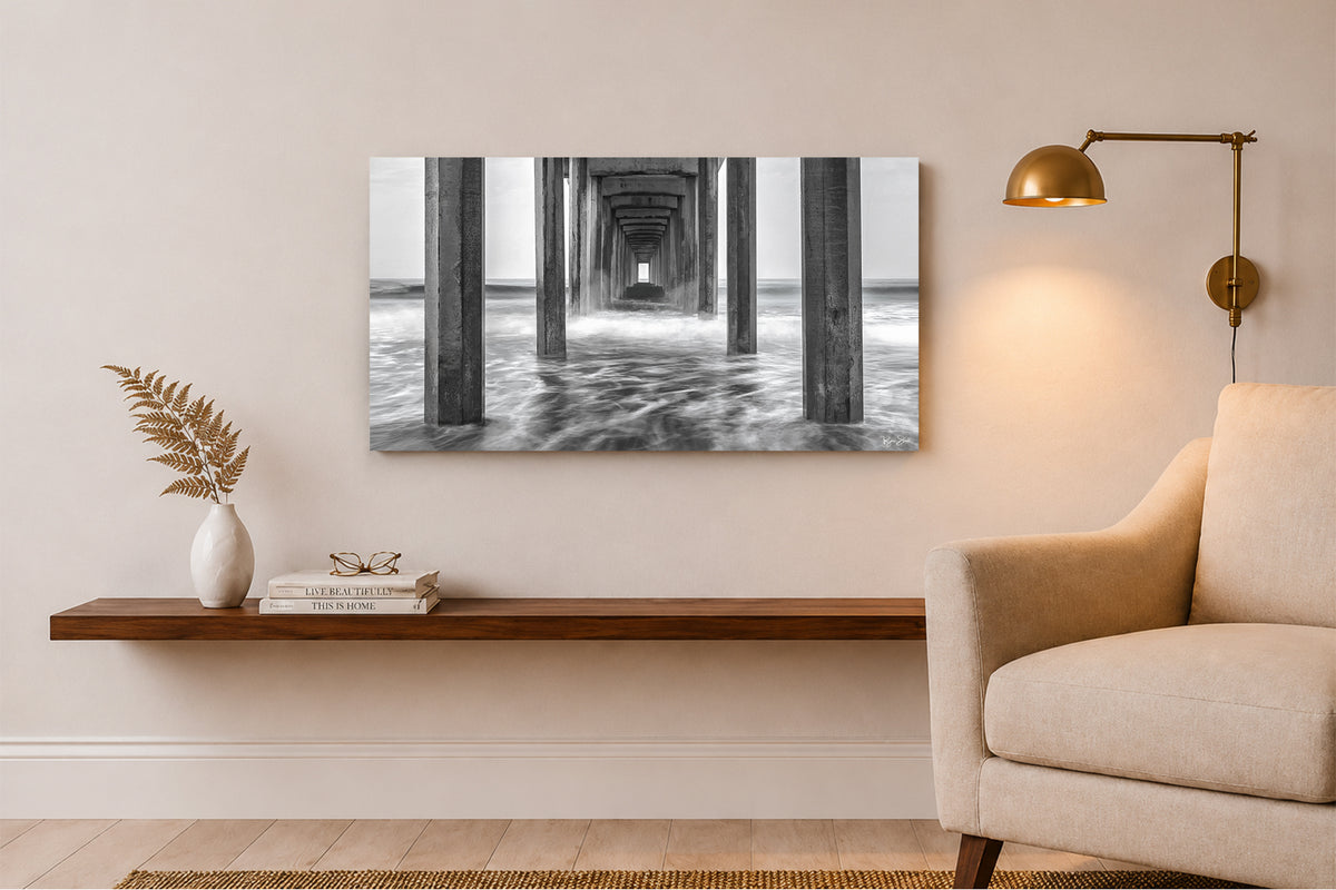 Scripps Pier Monochrome