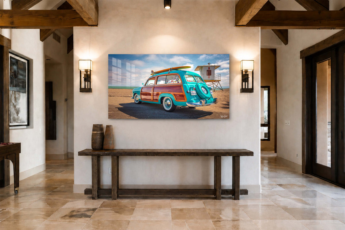 Back To The Beach - Vintage Auto Wall Art