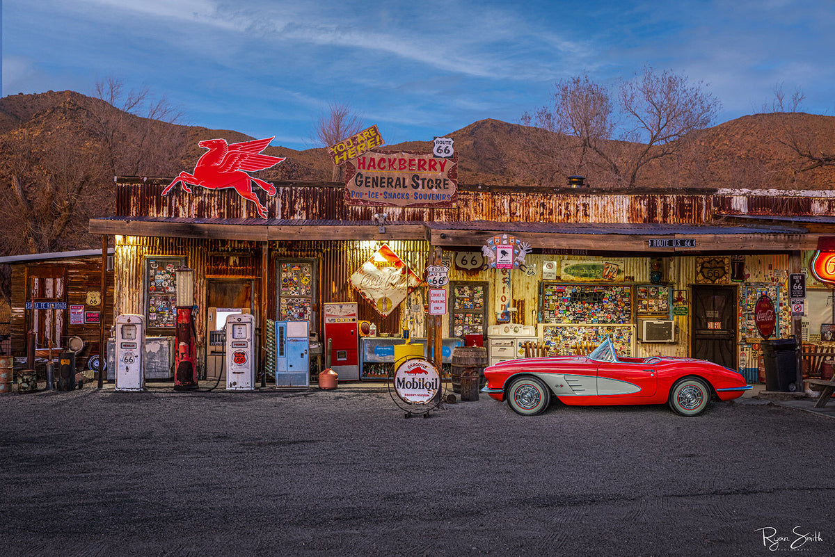 Route 66 - Vintage Auto Wall Art