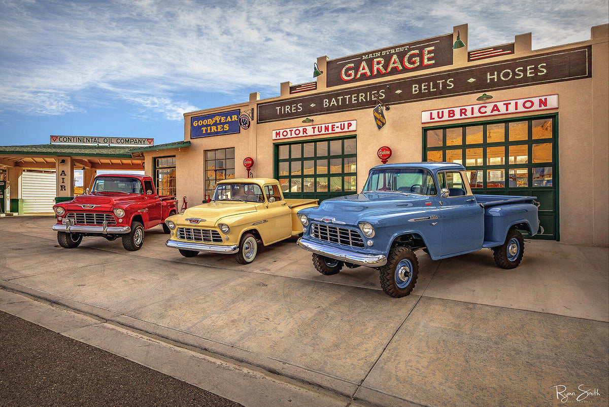 Main Street Garage - Vintage Auto Wall Art