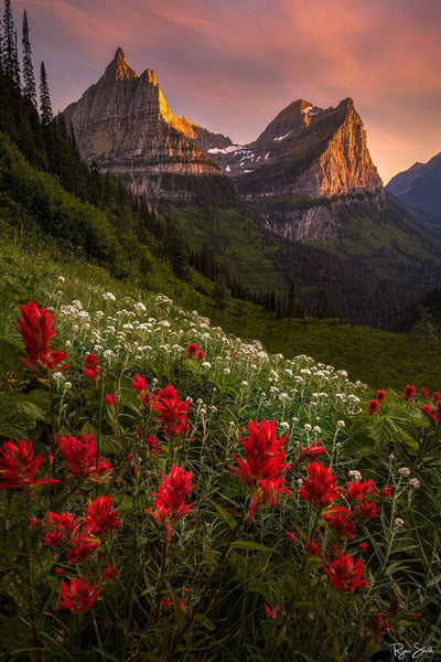 Crimson Peaks - Glacier National Park