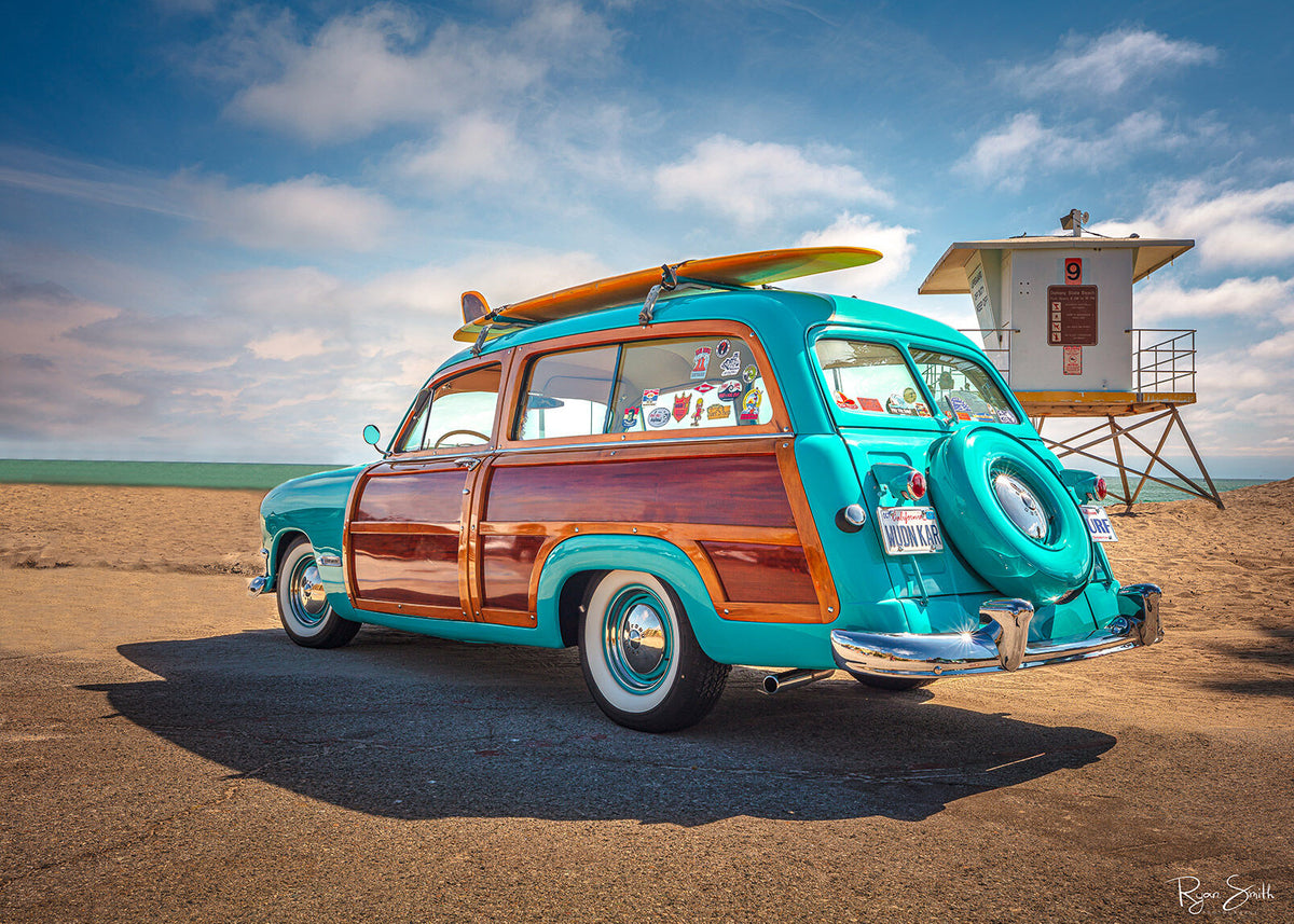 Back To The Beach - Vintage Auto Wall Art