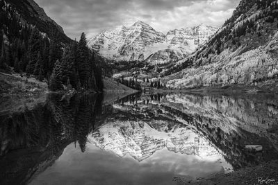 Maroon Bells Monochrome