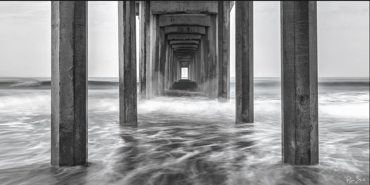Scripps Pier Monochrome